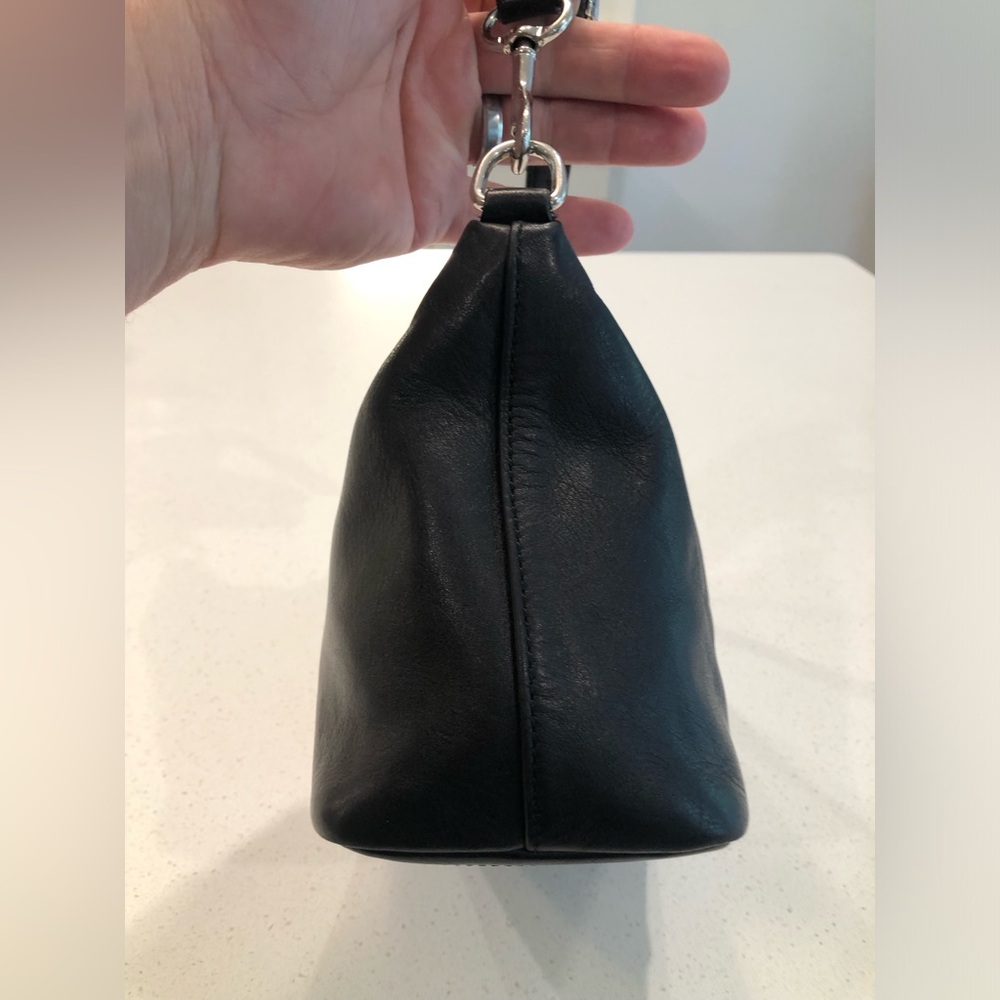 VINTAGE Coach Legacy Black Leather Demi Hobo Bag #9596 with Chrome Hardware - Picture 4 of 12